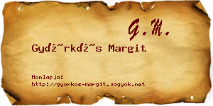 Györkös Margit névjegykártya